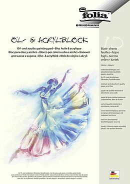 KREUL Acrylmalblock DIN A3 - 10 Blatt, 260 G/m², Feinstrukturiert, Säurefrei, Für Acryl, Ink & Marker