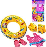 Pu-Schwimmset m.Zubehör, Gr.35-45cm Spiel