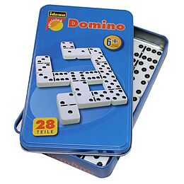 Dominospiel in Metallbox Spiel