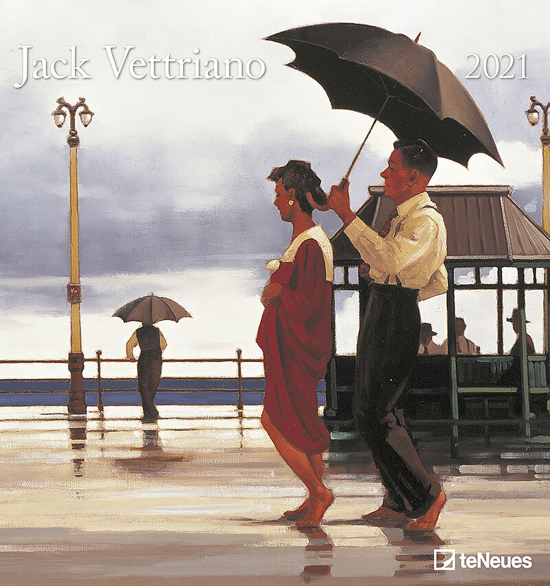 Jack Vettriano 2021 - Kunst-Kalender - Wand-Kalender - 45x48 - Jack