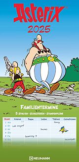Spiralbindung N NEUMANNVERLAGE - Asterix 2025 Familienplaner, 22x45cm, Familienkalender mit 5 Spalten für Termine und Notizen, schöne Illustrationen, Stundenpläne, Schulferien und deutsches Kalendarium von Albert Uderzo