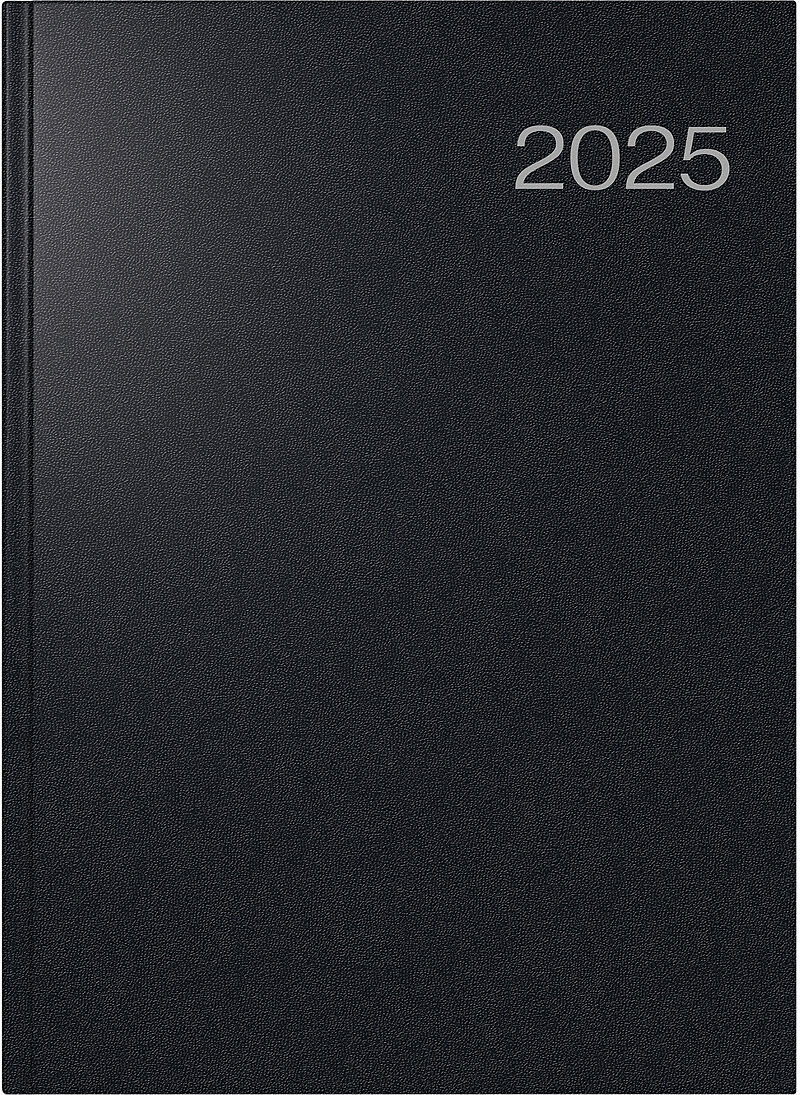 rido/idé 7027503905 Buchkalender Modell Conform (2025)| 1 Seite = 1 Tag| A4| 384 Seiten| Balacron-Einband| schwarz