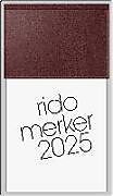 rido/idé 7035003275 Vormerkbuch Modell Merker (2025)| 1 Seite = 1 Tag| 108 × 201 mm| 736 Seiten| Miradur-Einband| dunkelrot