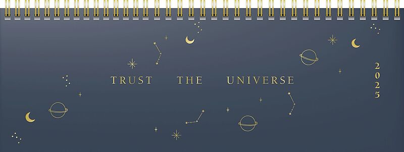 rido/idé 7036311015 Querterminbuch Modell Young Line (2025) "Universe"| 2 Seiten = 1 Woche| 297 × 105 mm| 128 Seiten| Grafik-Einband| dunkelblau