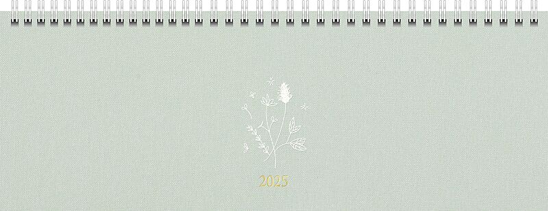 rido/idé 7036331005 Querterminbuch Modell Young Line (2025) "Wild Flowers"| 2 Seiten = 1 Woche| 297 × 105 mm| 128 Seiten| Leinen-Einband| mint