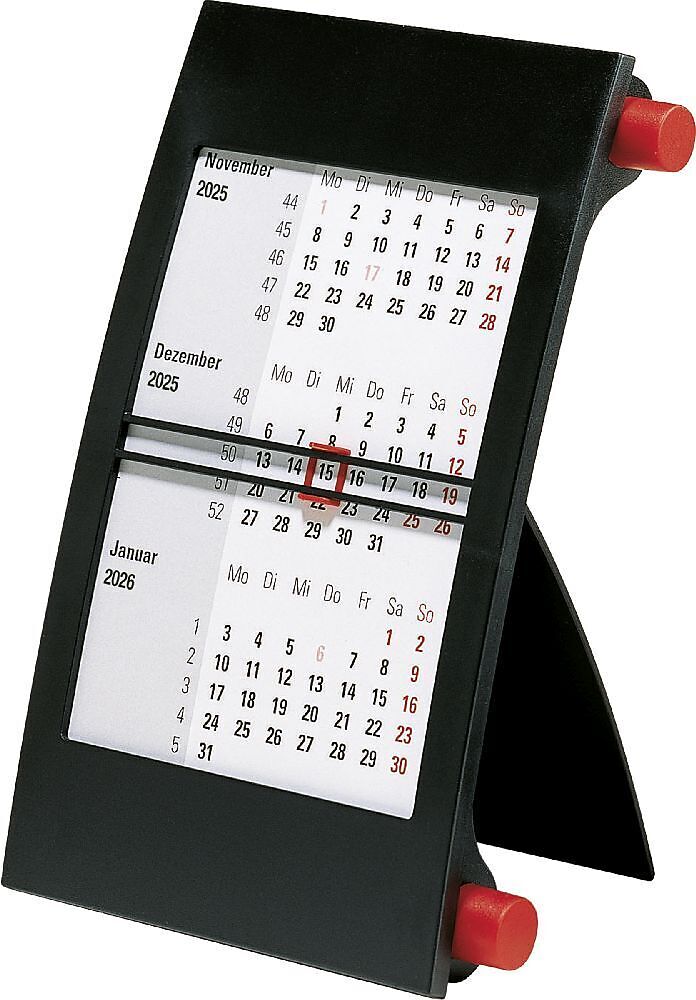rido/idé 7038000205 3-Monats-Tischkalender (2025)| 1 Seite = 3 Monate| 90 × 120 mm