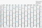 Kalender Plakatkalender 2027, 1020×680 mm von 