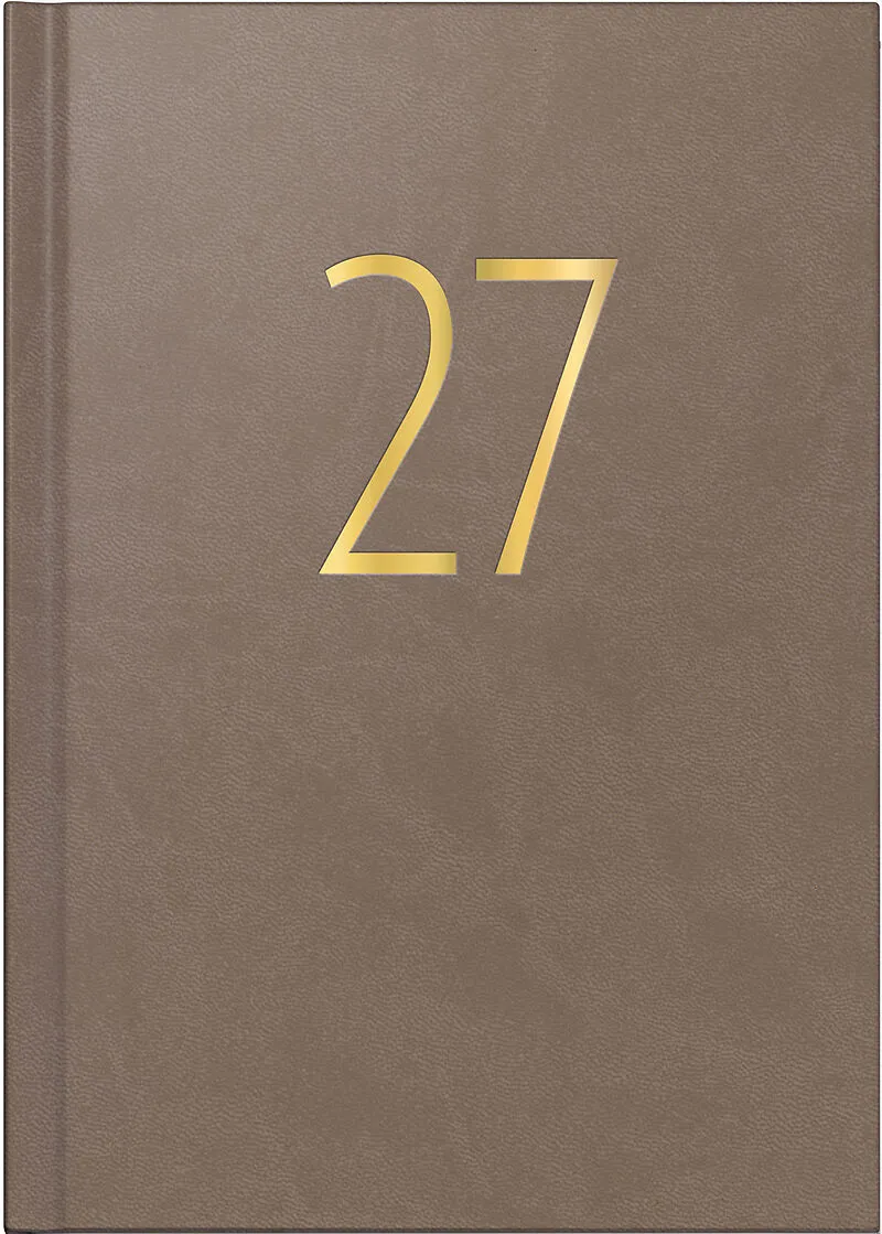 rido/idé 7028503017 Buchkalender Premium Young Line 2027 "Browny" A5, Kunstleder