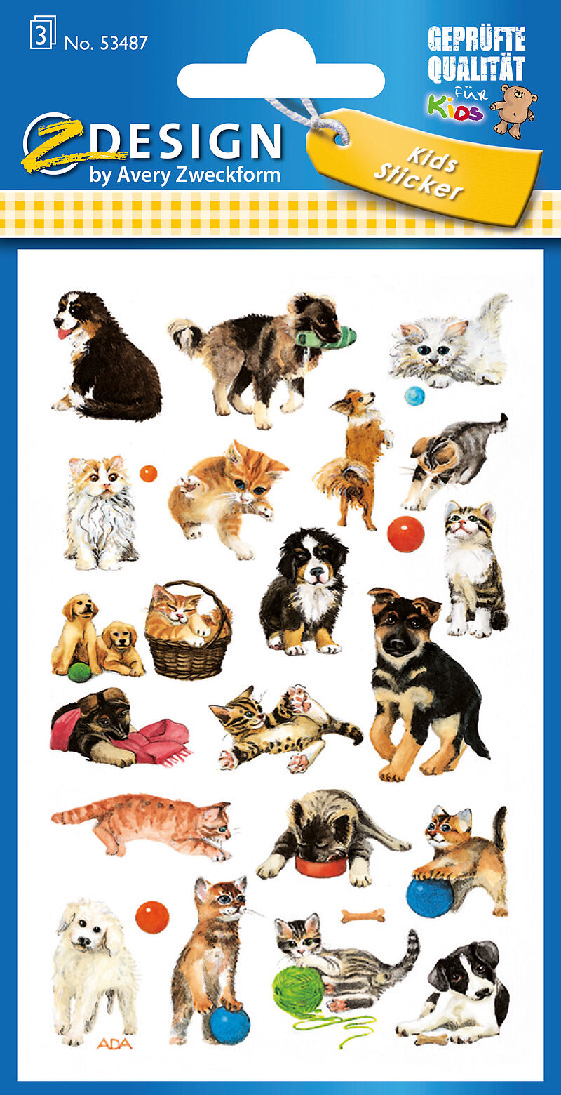 Hunde und Katzen Papier Stickers Stickers online kaufen Ex Libris