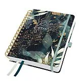 Agenden Jahr SIGEL 7J603 Spiral-Kalender Jolie 2027, ca. A5, Glamorous Leaves, Hardcover von