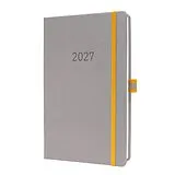 Agenden Jahr SIGEL L2704 Wochenkalender Linescape 2027 DE, ca. A5, Hardcover, hellgrau/gelb von