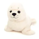 Teddy Hermann 90041 - Robbe weiß, Plüsch, Länge: 25 cm Spiel