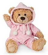 Teddy Hermann 91386 - Schlafanzugbär, Bär im rosa Schlafanzug, 30 cm Spiel