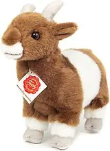 Teddy Hermann 91719 - Ziege stehend, braun/weiß, Plüschtier, 22 cm Spiel