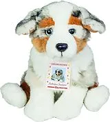 Teddy Hermann 91935 - Australian Shepherd Welpe sitzend, 22 cm, Sonderedition Lieblingshunde, Plüschtier Spiel