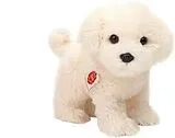 Teddy Hermann 91960 - Malteser Welpe stehend, 23 cm, Hund, Plüschtier Spiel