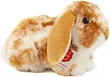Teddy Hermann 93730 - Widderkaninchen hellbraun-weiß gescheckt, Hase-Plüschtier, 23 cm Spiel