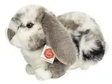 Teddy Hermann 937333 - Widderkaninchen sitzend grau-weiß gescheckt, Plüschtier, 23 cm Spiel