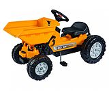 BIG 800056568 - Tret-Traktor, Jim Dumper Muldenkipper, gelb, Aufsitz-Kindertraktor ab 3 Jahren Spiel