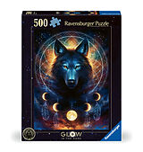 Ravensburger Puzzle 12000442 - Leuchtender Wolf - 500 Teile Puzzle für Erwachsene und Kinder ab 10 Jahren, Leuchtpuzzle mit Wolf-Motiv, Leuchtet im Dunkeln Spiel
