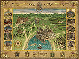 Hogwarts Karte Puzzle Spiel