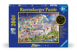 Ravensburger Kinderpuzzle - 12000872 Leuchtendes Schmetterlingseinhorn - 200 Teile XXL Puzzle für Kinder ab 8 Jahren, Leuchtet im Dunkeln Spiel