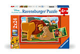 Ravensburger Kinderpuzzle 12001029 - Kreis des Lebens - 2x24 Teile Disney König der Löwen Puzzle für Kinder ab 4 Jahren Spiel