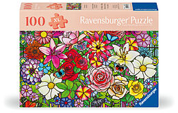 Ravensburger Puzzle 12001364 - Blumenfenster - Puzzle für ältere Menschen und Senioren, mit 100 extra griffigen Puzzleteilen, großer Bildvorlage und Unterlage zum Puzzeln Spiel