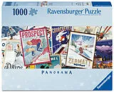 Erwachsenenpuzzle 1000 Teile - Vintage Ski-Poster Spiel