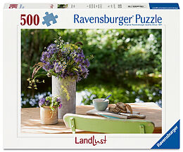 Blumengruß am Gartentisch Spiel