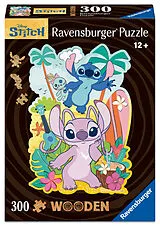 WOODEN Puzzle - Angel & Stitch - konturgeformtes Holzpuzzle mit 300 Teilen Spiel