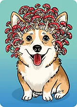 Minipuzzle 100 Teile - Corgi-Pilz Spiel