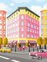 CreArt Adults Trend - New York in Pink Spiel