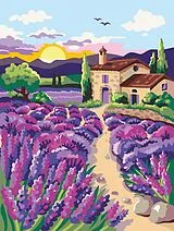 CreArt Canvas Leinwand - Lavendel in der Provence Spiel
