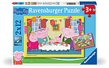 Ravensburger Kinderpuzzle 12004017 - Zeit zu feiern! - 2x12 Teile Peppa Pig Puzzle für Kinder ab 3 Jahren Spiel