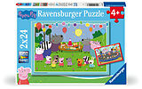 Ravensburger Kinderpuzzle 12004018 - Partyzeit! - 2x24 Teile Peppa Pig Puzzle für Kinder ab 4 Jahren Spiel