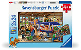 Ravensburger Kinderpuzzle - 12004044 Eisenbahn- und Flugzeugservice - Puzzle für Kinder ab 4 Jahren, mit 2x24 Teilen Spiel