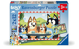 Ravensburger Kinderpuzzle - 12004111 Bluey - Puzzle für Kinder ab 3 Jahren, mit 2x12 Teilen Spiel