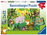 Kinderpuzzle 2x12 Teile - Freundliche Tierfreunde Spiel
