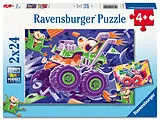 Kinderpuzzle 2x24 Teile - Monster Trucks Spiel