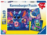 Kinderpuzzle 3x49 Teile - Monsterchen Spiel