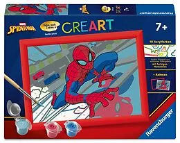 Ravensburger Creart – Marvel Spiderman Malen Nach Zahlen Für Kinder Ab 7 Jahren – Inkl. Rahmen 13x18 Cm