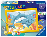 CreArt, Malen nach Zahlen Kinder - Verspielte Delfine Spiel