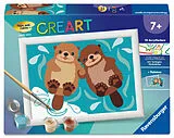 Ravensburger CreArt 12023125 - Verliebte Otter - Malen nach Zahlen für Kinder ab 7 Jahren Spiel