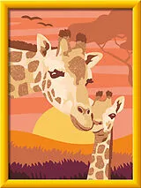CreArt, Malen nach Zahlen Kinder - Giraffe mit Baby Spiel