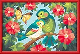 CreArt, Malen nach Zahlen Kinder - Bunte Vögel Spiel