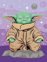 CreArt, Malen nach Zahlen Adults Trend - Star Wars Meditierender Grogu Spiel