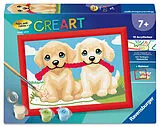 CreArt, Malen nach Zahlen Kinder - Spielende Hunde Spiel