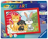 CreArt, Malen nach Zahlen Kinder - Pfotenbande Spiel