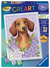 CreArt, Malen nach Zahlen Kinder - Dackel Lilac Spiel